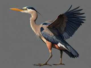 Fototapeta premium great blue heron ardea cinerea,great blue heron ardea cinerea