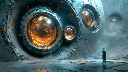 Futuristic Spaceship Interior.