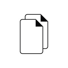 Document icon logo design template isolated illustration