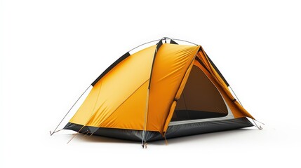 Adventure Awaits - High-Quality Product Photography of Isolated Camping Tent with Cinematic Lighting on White Background