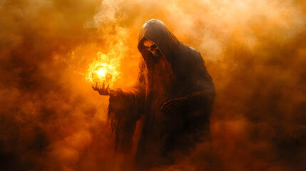 Fototapeta premium Grim Reaper with Fireball.
