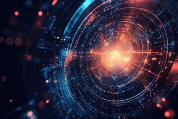 Vibrant abstract illustration showcasing energy and light, perfect for technology and science themes.