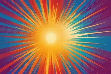 Obraz premium a close up of a bright sun with a blue background
