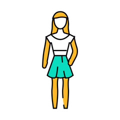 doll toy child line icon vector. doll toy child sign. isolated symbol illustration