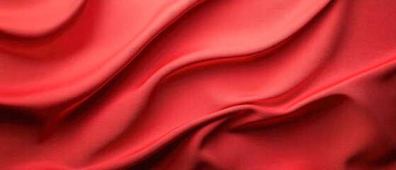Obraz premium Red luxury fabric background with copy space. Generative AI