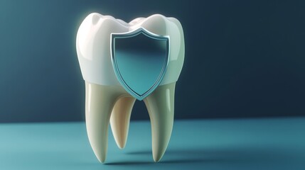Tooth with shield protection dental insurance