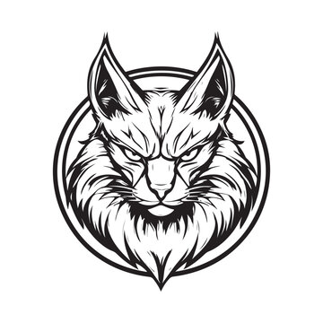 recommend clip art: Lynx mascot logo vector Stock Vector  isolated on white background