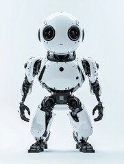 Humanoid robot on white background