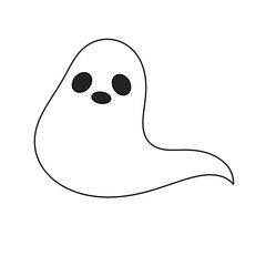 A ghostly figure with a long tail and a mouth that is open