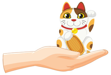 Lucky Cat in Hand