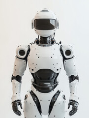 Humanoid robot on white background