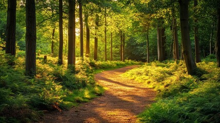 Obraz premium Summer woodland walks near lyndhurst in the new forest hampshire england