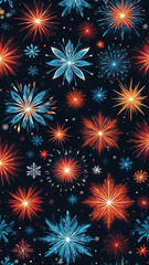 Fototapeta premium Christmas pattern snowflake