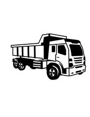 Dump Truck | Heavy Equipment | Big Truck | Construction Vehicle | Skilled Driver | Dumper Truck | Trucker Dad | 10-wheeler Truck | Original Illustration | Vector and Clipart | Cutfile and Stencil
