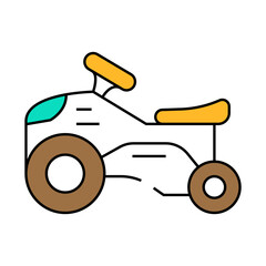 ride on toy child line icon vector. ride on toy child sign. isolated symbol illustration