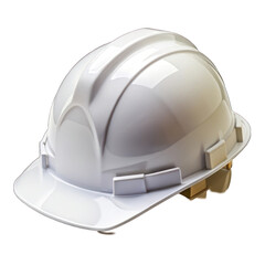 Fototapeta premium White safety hard hat isolated on transparent background
