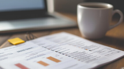 A close-up of a detailed business plan document