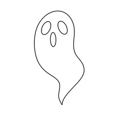 A ghostly figure with a mouth open and eyes wide open