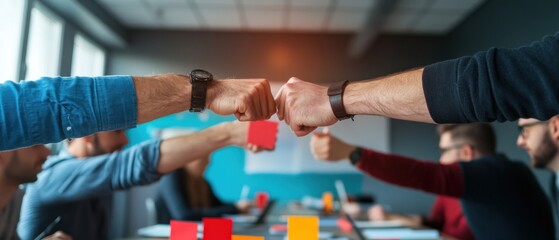 Business team engaging in a strategic planning session, with brainstorming and setting measurable objectives to drive success.