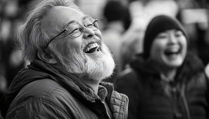 Obraz premium Capturing moments of laughter in unexpected places