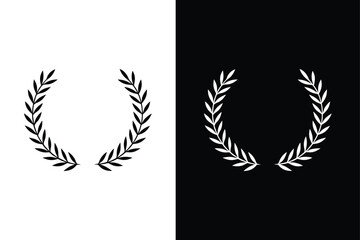 Flat Floral Lauren Wreath Icons. Sophisticated Vector Designs