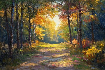 Fototapeta premium Abstract oil painting illustration background created with Generative AI