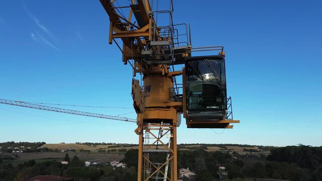Cabine de grue | gros plan