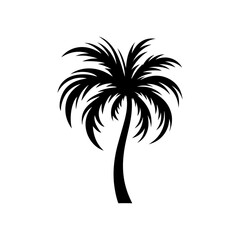 Obraz premium palm tree silhouette vector illustration