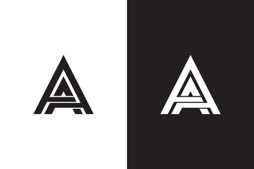 Letter AA logo design.
