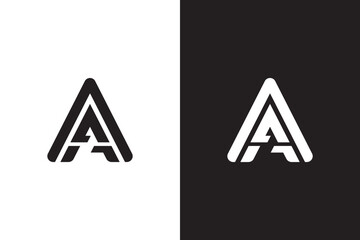 Letter AA logo design.