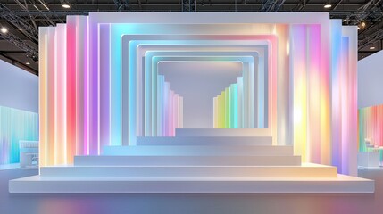 Fototapeta premium Colorful Abstract Stage Backdrop for Events and Presentations