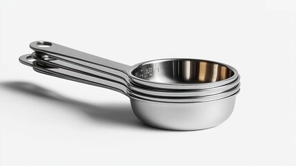 Stack of Stainless Steel Measuring Cups
