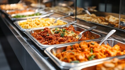 Fototapeta premium Self service indian food buffet