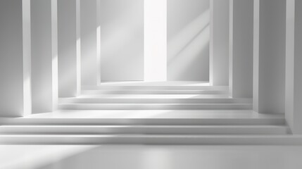 White Gray Perspective Stage Background - a unique and captivating visual. The white and gray stage backdrop with perspective creates an enchanting and alluring scene.