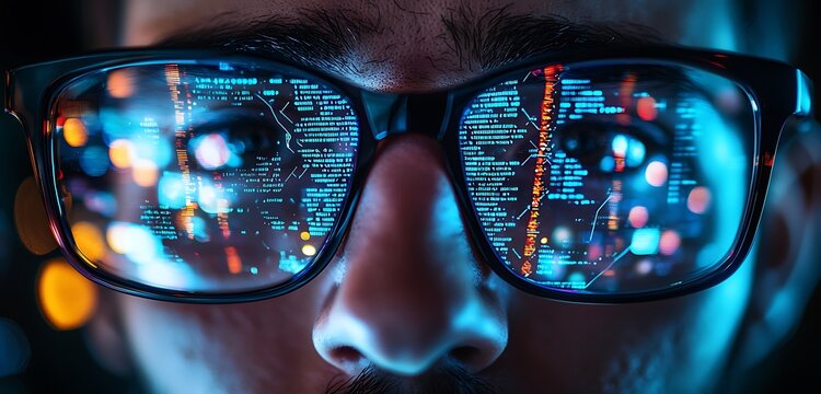 Digital and renewable resource systems interconnected in a conceptual environment highlighting sustainability.