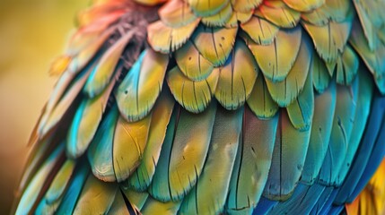 Obraz premium Vibrant Colors of Parrot Feathers