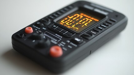 Closeup of a Black Digital Device