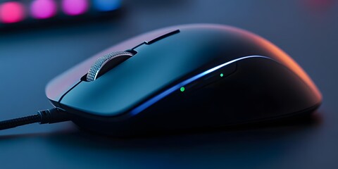 Wireless mouse close up, generative ai