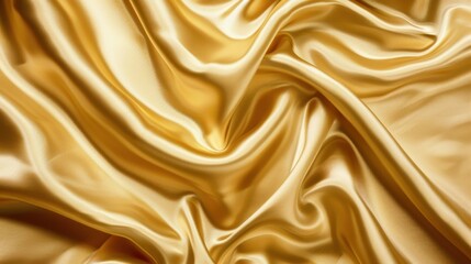 Elegant Golden Satin Fabric Background