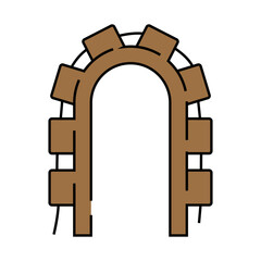 wire management hardware furniture fitting line icon vector. wire management hardware furniture fitting sign. isolated symbol illustration