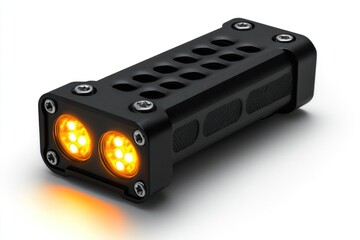 Obraz premium Black LED Light with Orange Glow