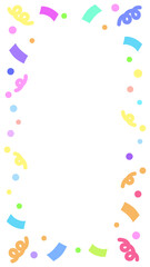 16:9 カラフル！ハッピーパーティーフレーム⭐︎PNG