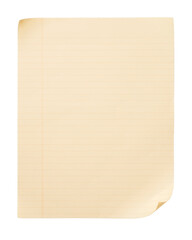 切り取られたノートパッドの紙片