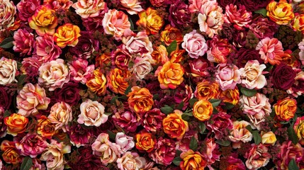 Naklejka premium Colorful Floral Arrangement with Roses and Blooms