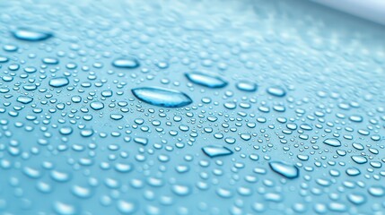 Abstract Blue Water Drops Texture Background   Rain  Dew  Macro Photography