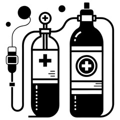 medical-oxygen-vector-black-and-white
