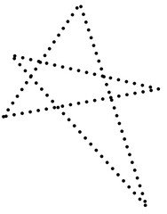 Geometric Star dotted Pattern. Doodle line