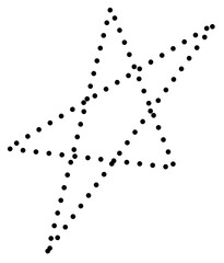 Geometric Star dotted Pattern. Doodle line