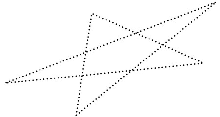 Geometric Star dotted Pattern. Doodle line