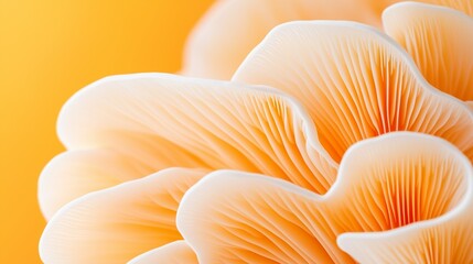 Background with a plate mushroom and copy space. A set of mushrooms. A natural abstract backdrop. Oyster mushrooms